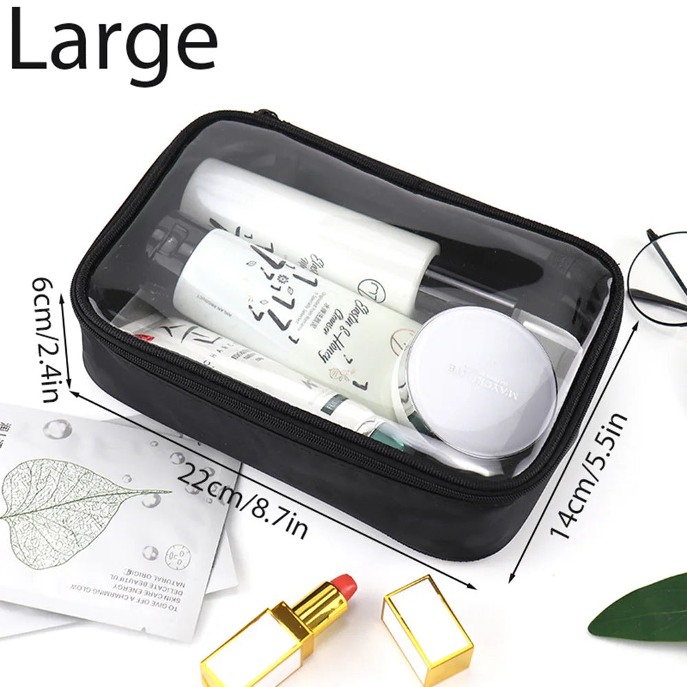 Clear Waterproof Makeup Bag – TSA Approved Travel Cosmetic Organizer