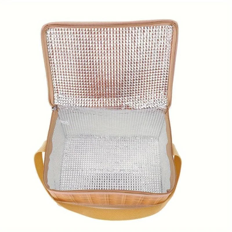 Portable Wicker Rattan Insulation Bag