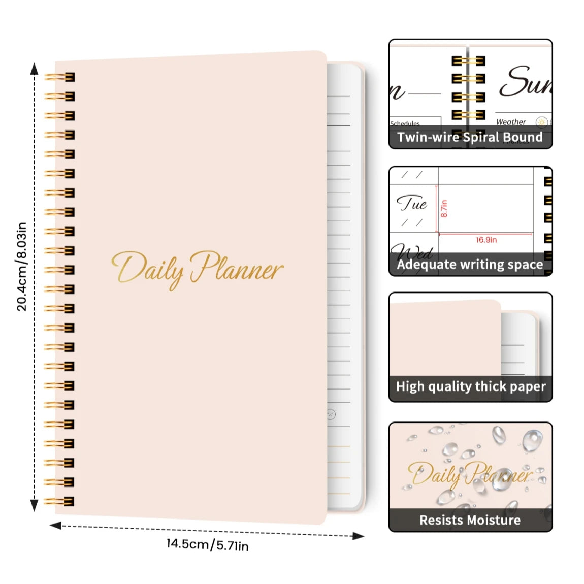 Weekly & Daily Planner Notebook