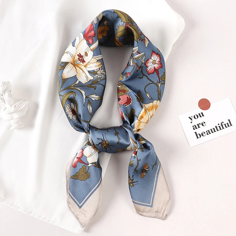 Luxury Retro Silk Square Scarf