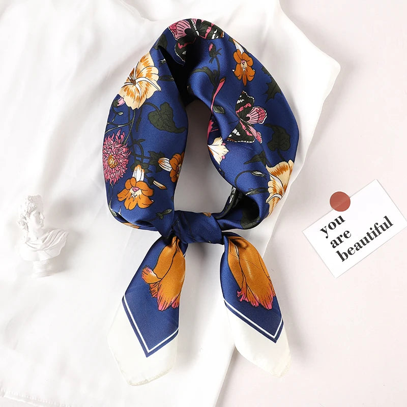 Luxury Retro Silk Square Scarf