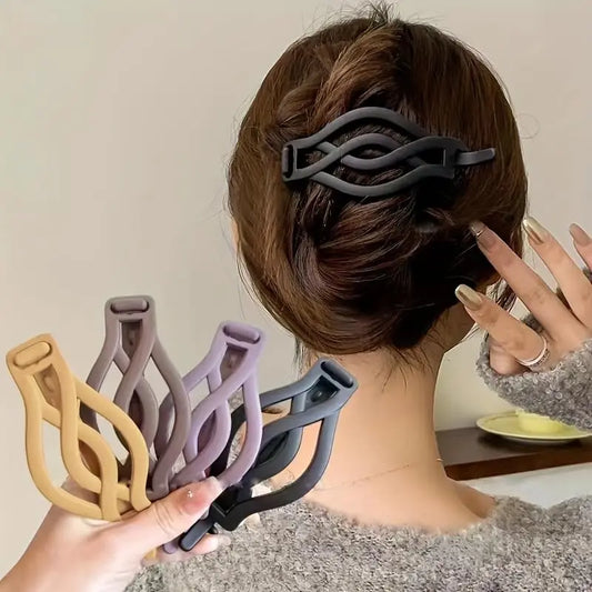 French Flat round Hair Clips