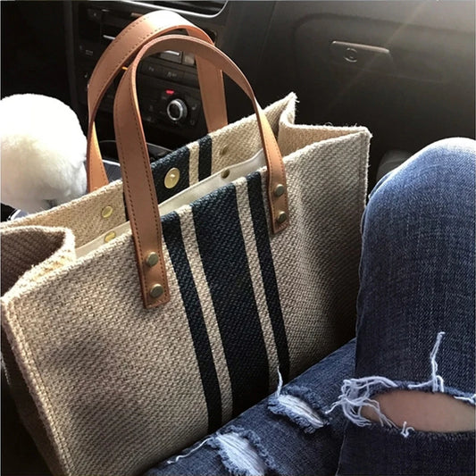 Canvas Stripe Tote bag