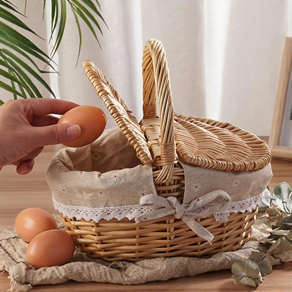 Handmade Wicker Picnic Basket