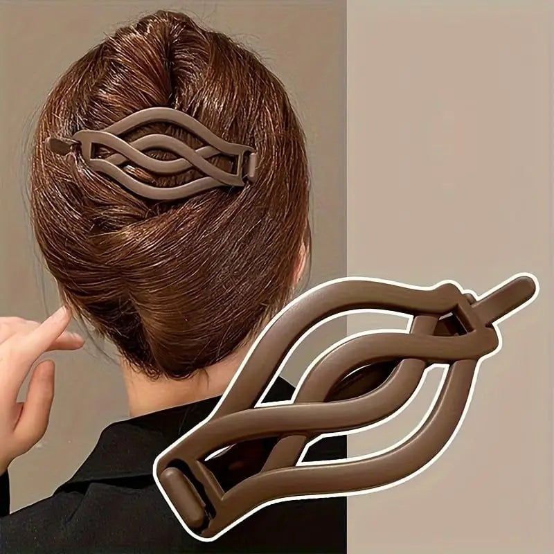 French Flat round Hair Clips