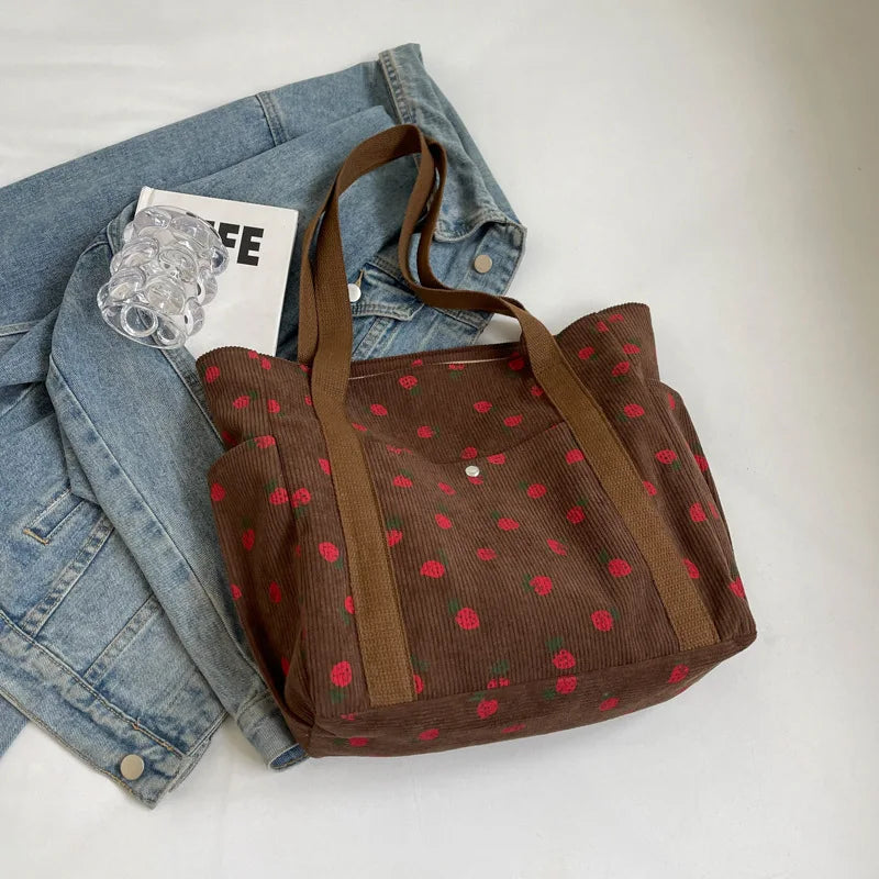 Sweet Strawberry Shoulder Tote bag