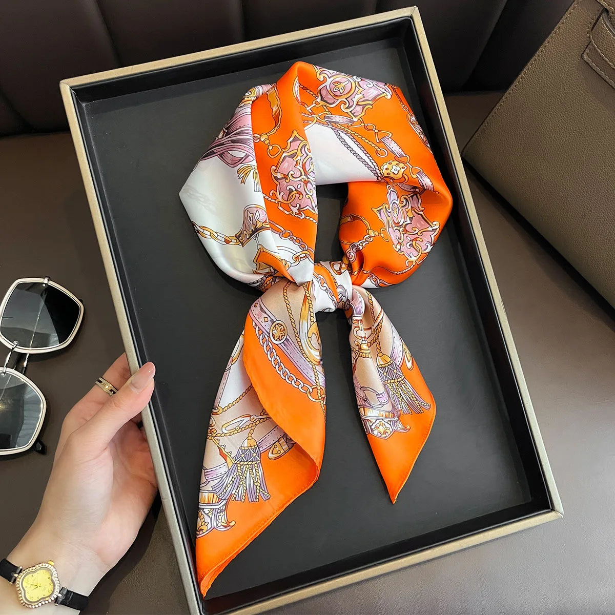 2025 New Printed Scarf Square Shawl