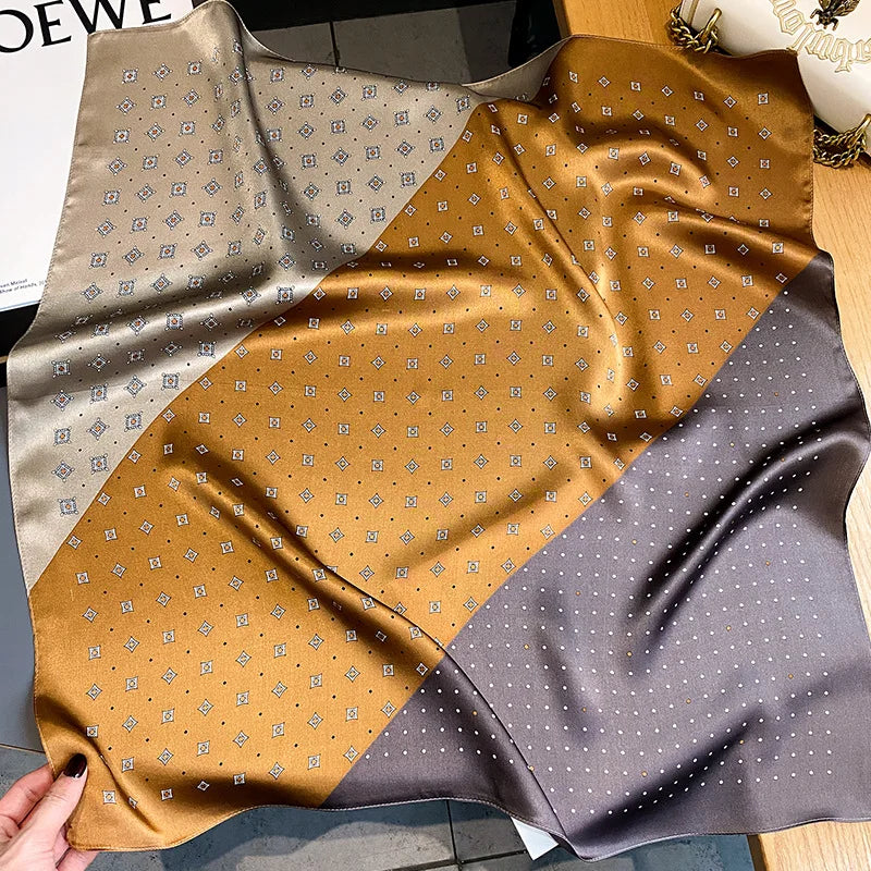Luxury Retro Silk Square Scarf