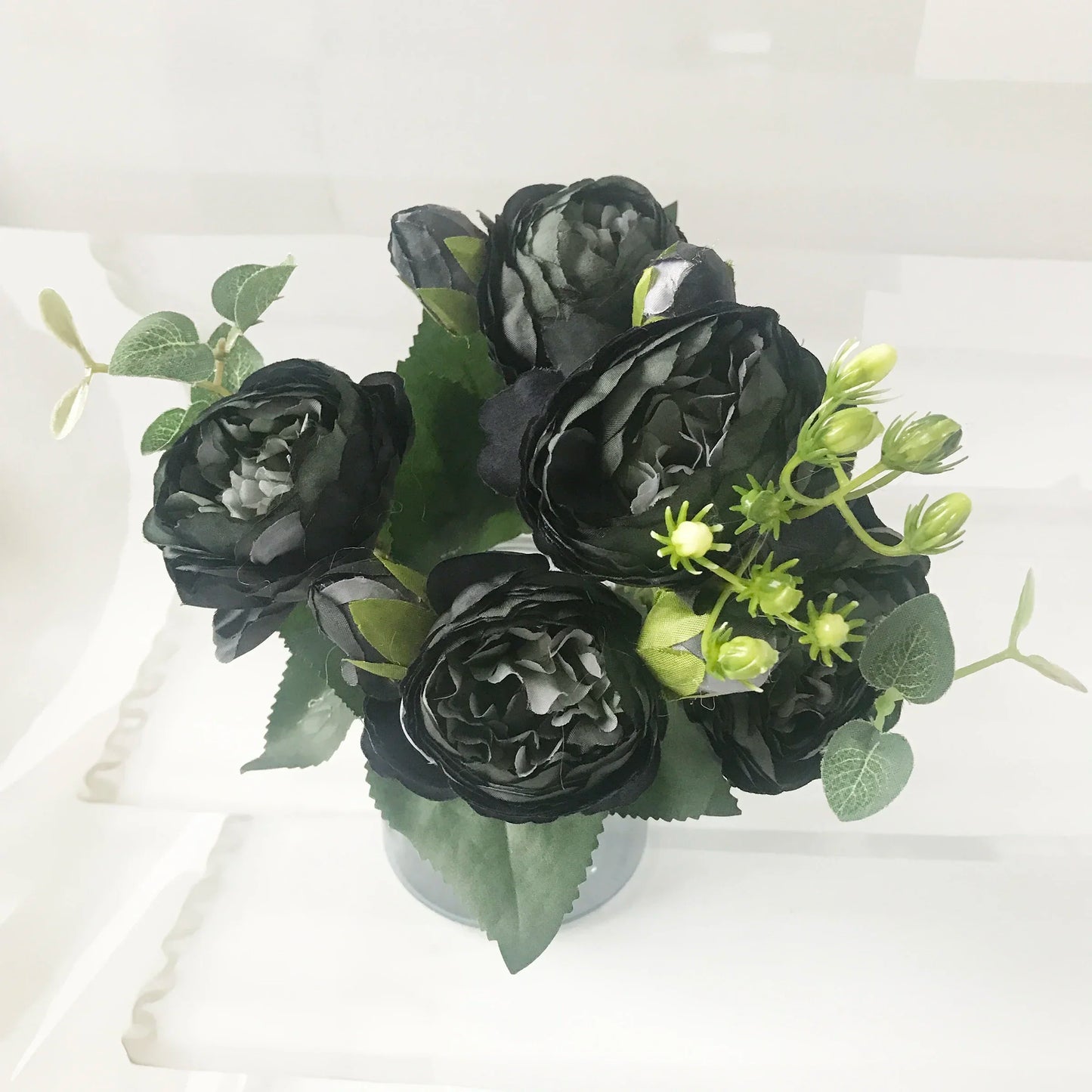 New Rose Pink Silk Peony Bouquet
