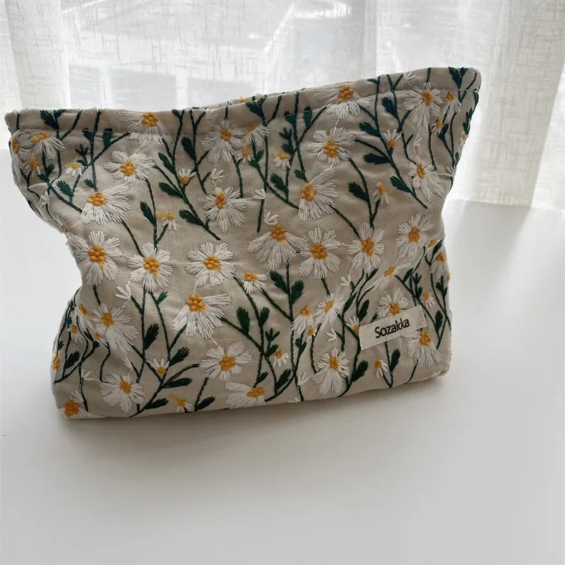 New Flower Printed Makeup Pouch