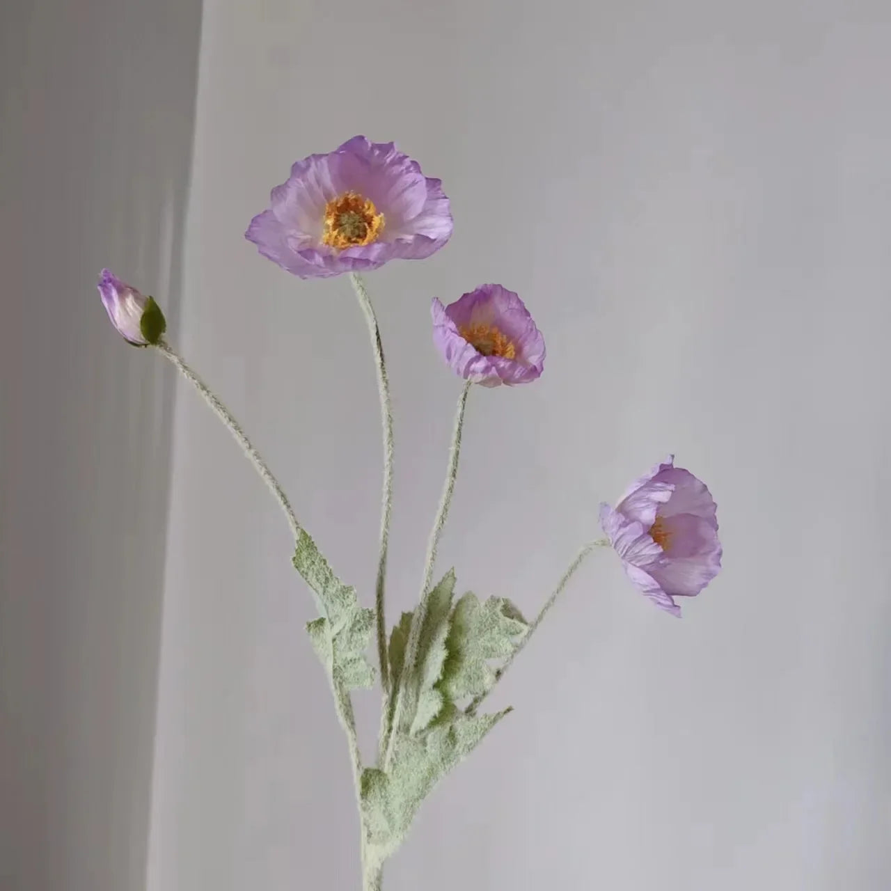 Paperpetals Artificial Silk Poppy Flowers – Long Stem Bouquet