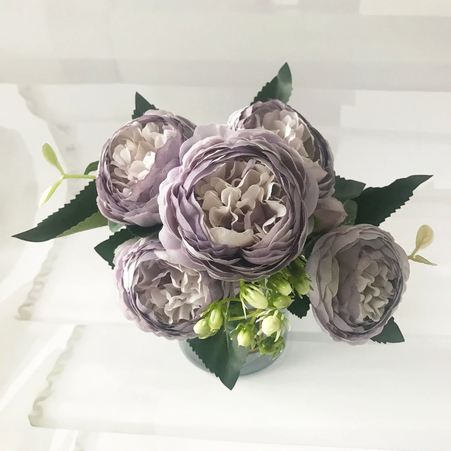 New Rose Pink Silk Peony Bouquet