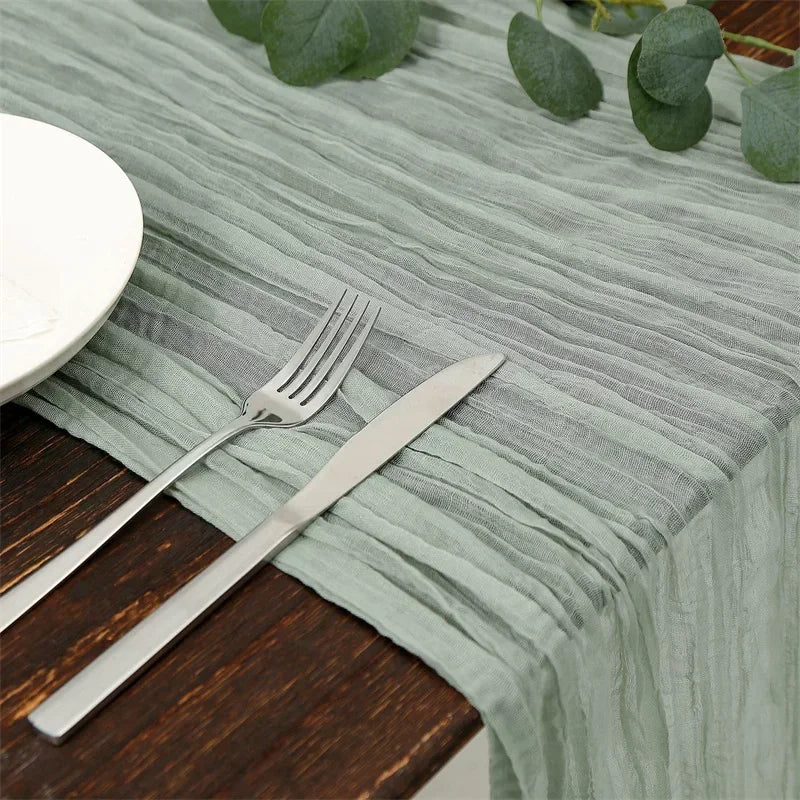 Rustic Gauze Table Runner