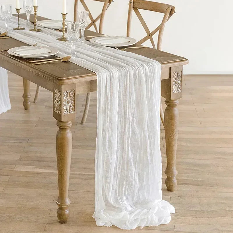 Rustic Gauze Table Runner