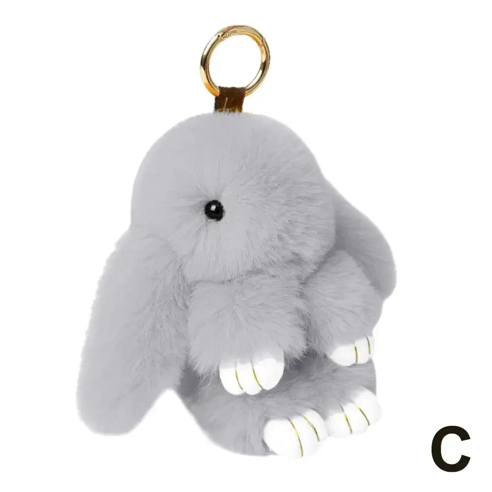 Cute Plush Bunny Keychain
