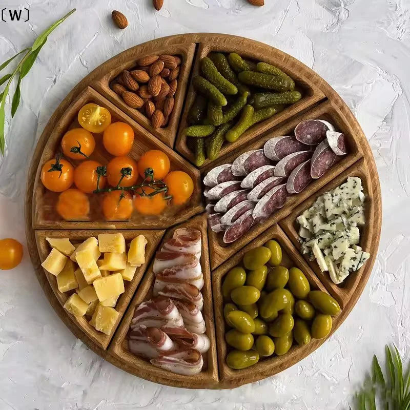 Divided Wood Serving Tray