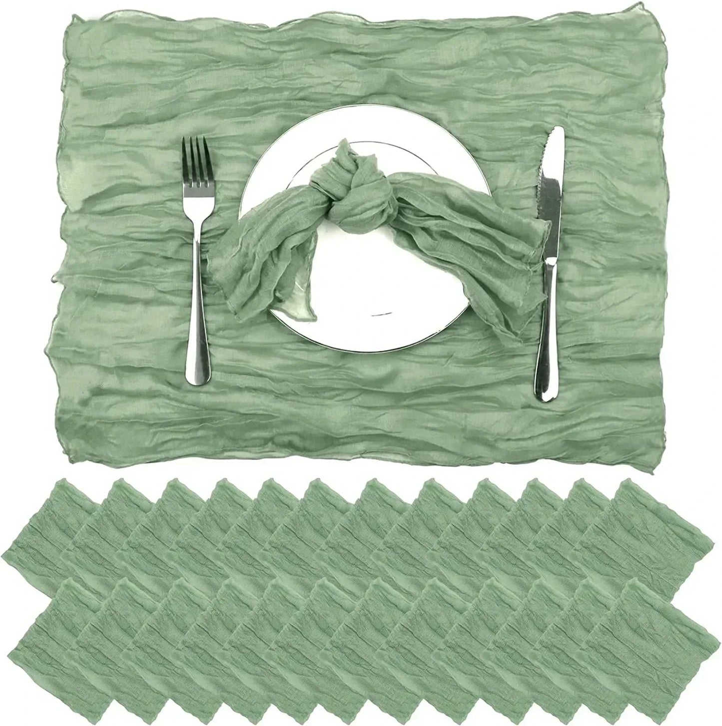 Rustic Gauze Table Runner