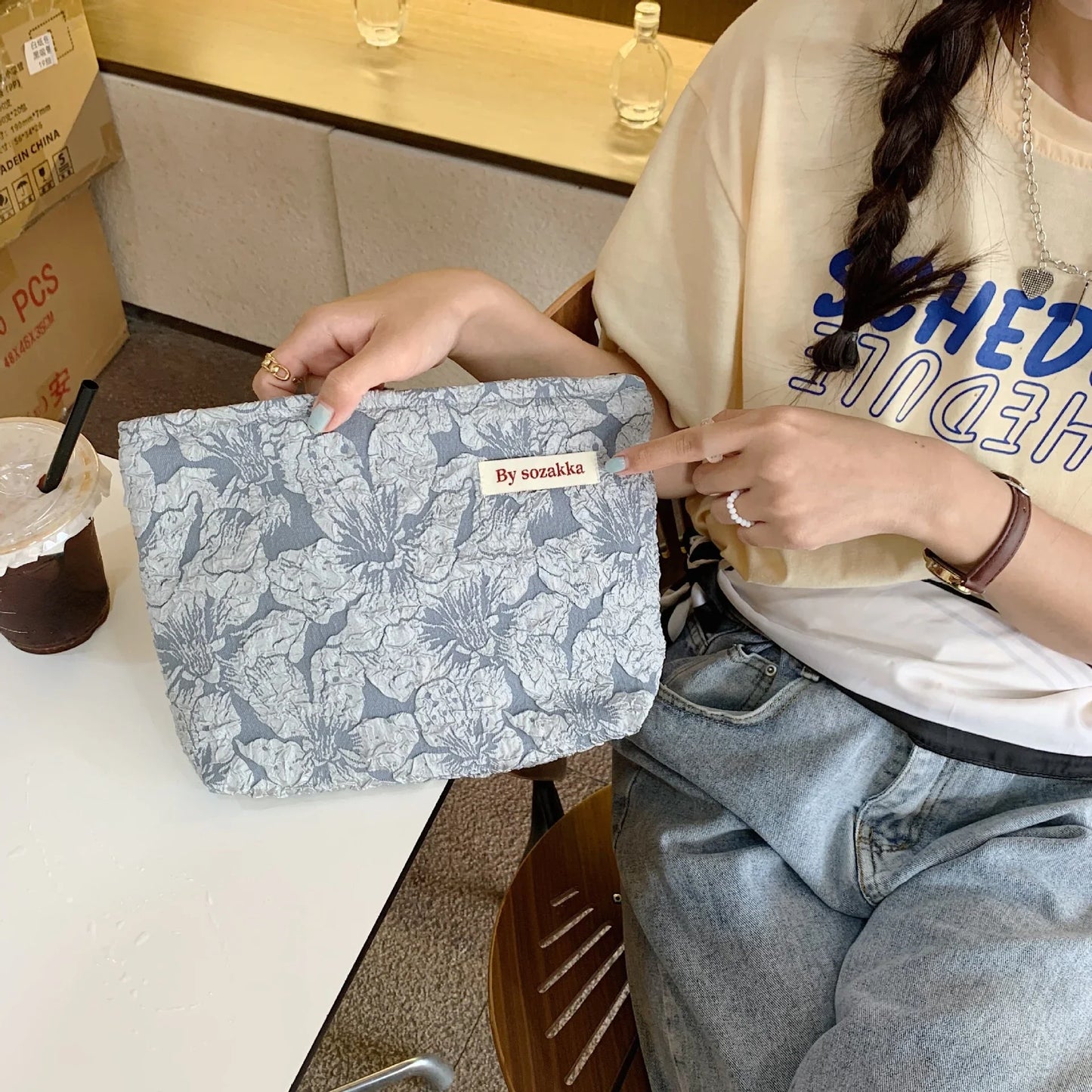 New Flower Printed Makeup Pouch
