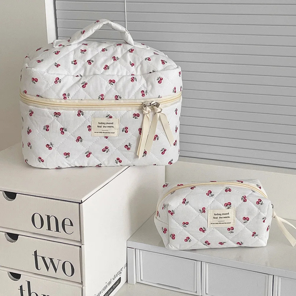 Cherry Tote Makeup Pouch