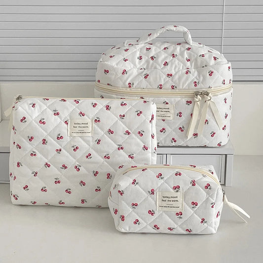Cherry Tote Makeup Pouch