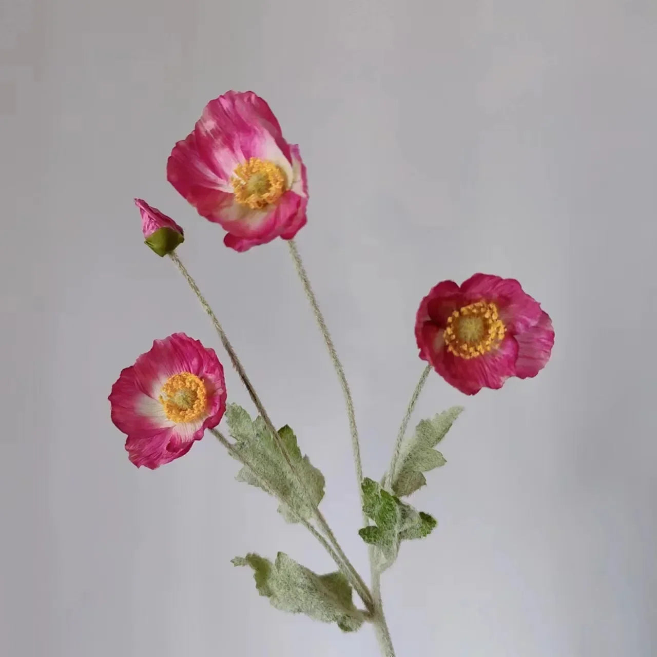 Paperpetals Artificial Silk Poppy Flowers – Long Stem Bouquet