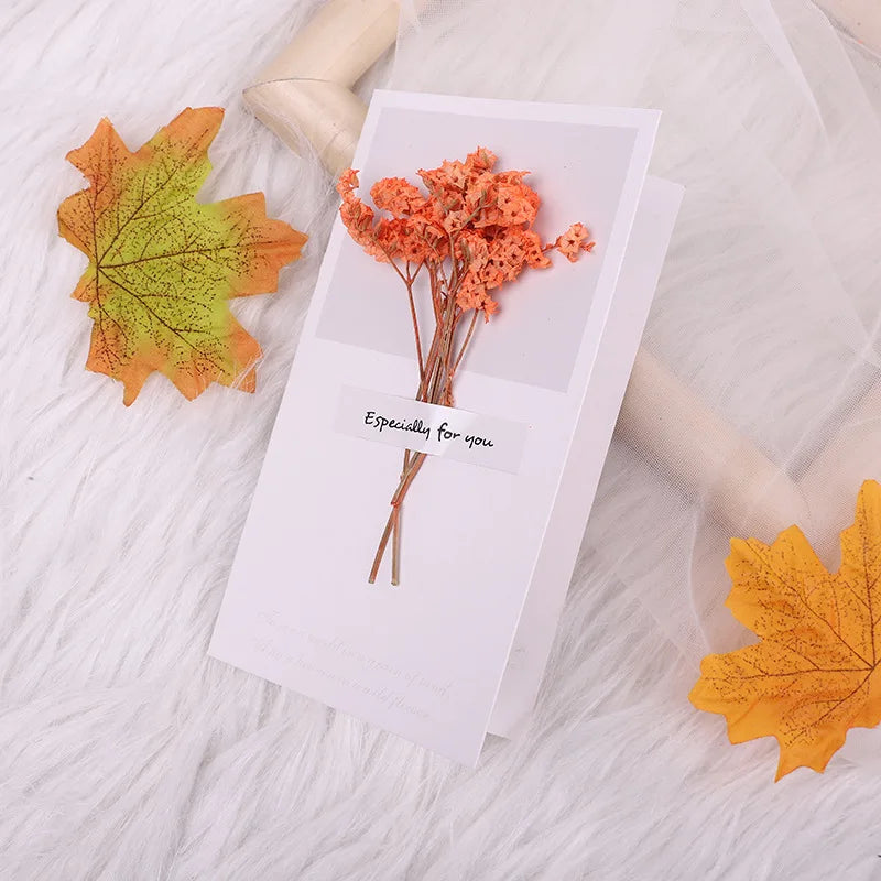 10pcs Star & Flower Greeting Cards – Thank You & Message Set
