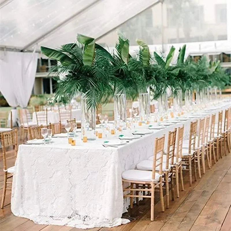 Rustic White Lace Tablecloth