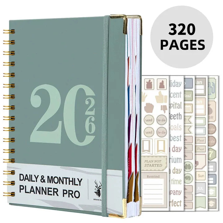 2026 Daily & Monthly Planner Pro