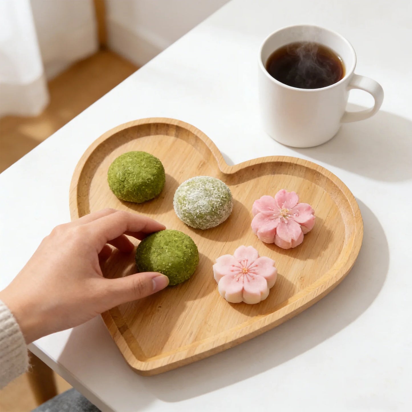 Wooden Heart-shaped Food Plates