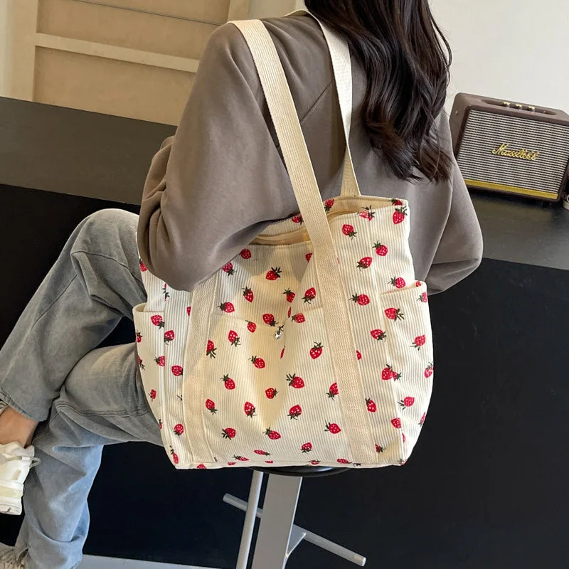 Sweet Strawberry Shoulder Tote bag