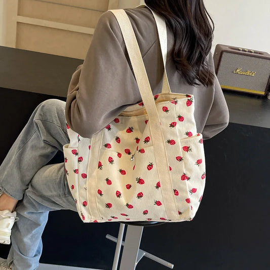 Sweet Strawberry Shoulder Tote bag