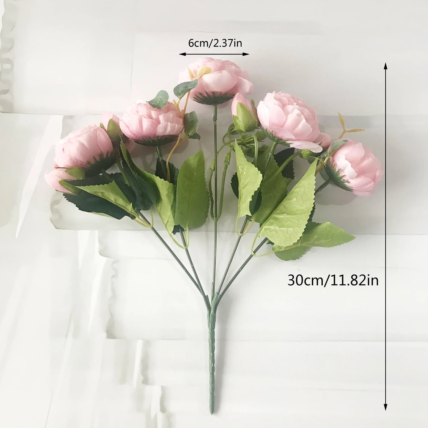 New Rose Pink Silk Peony Bouquet