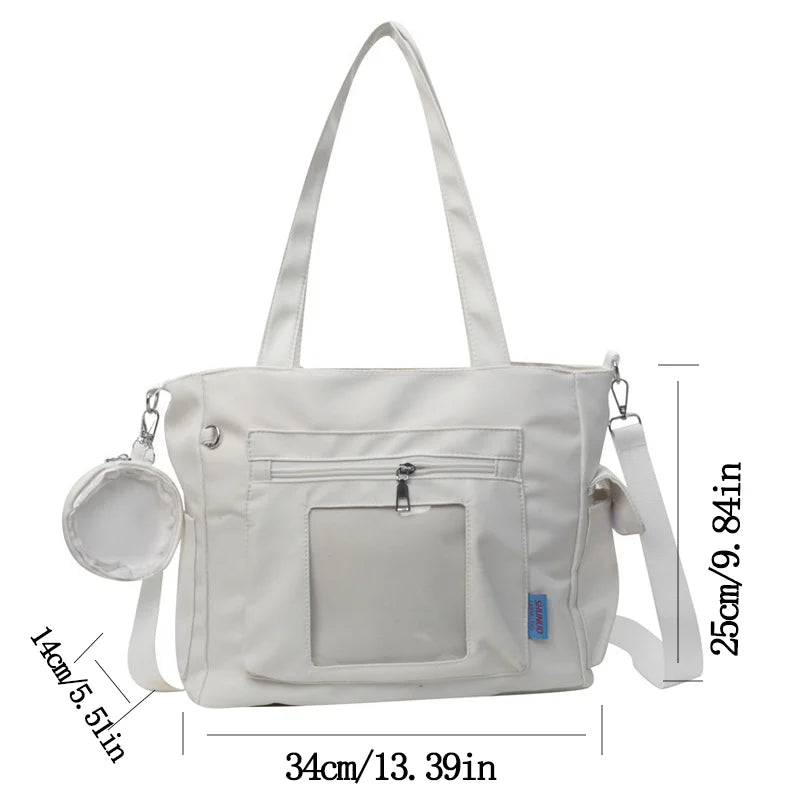 Trendy Big Canvas Shoulder bag