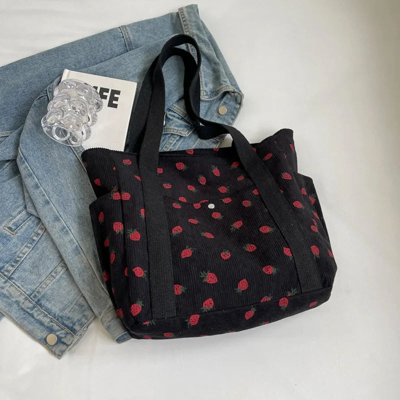 Sweet Strawberry Shoulder Tote bag