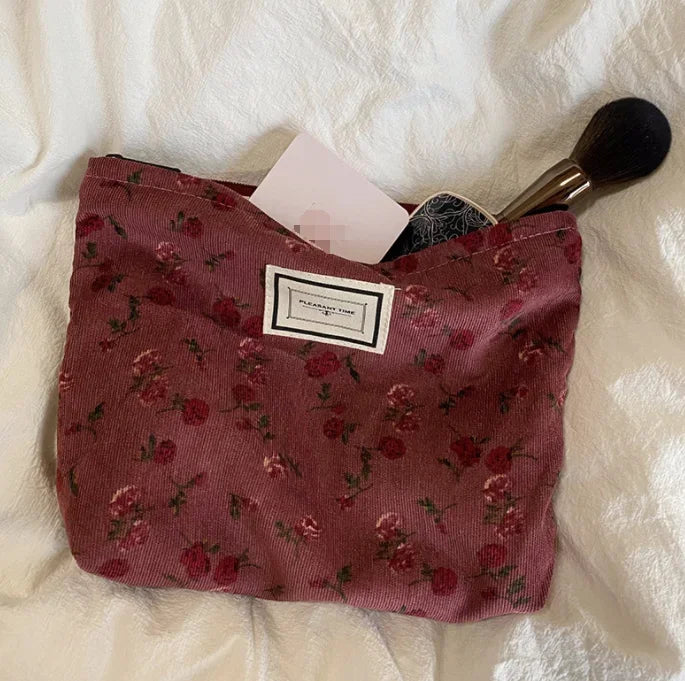 New Flower Printed Makeup Pouch