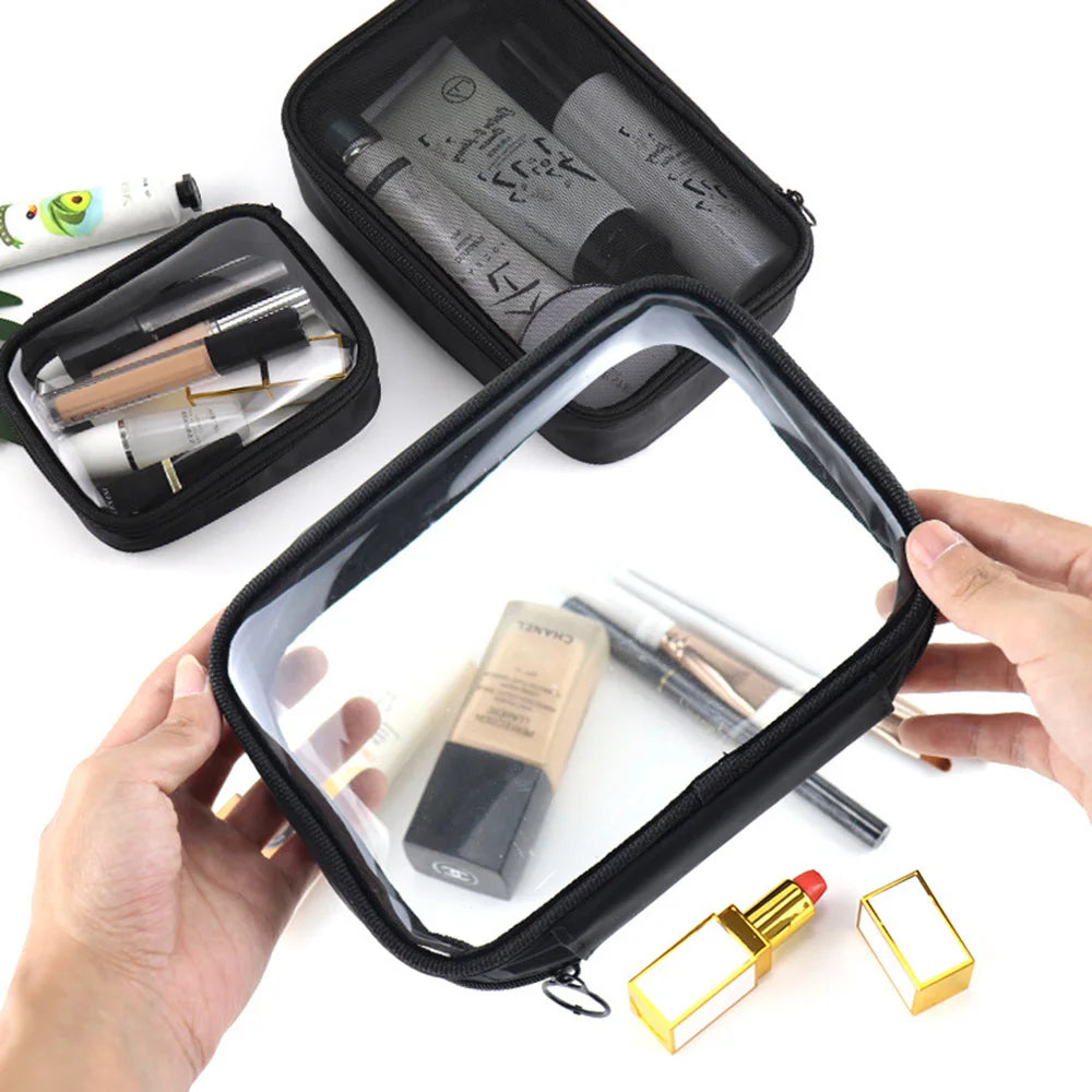 Clear Waterproof Makeup Bag – TSA Approved Travel Cosmetic Organizer