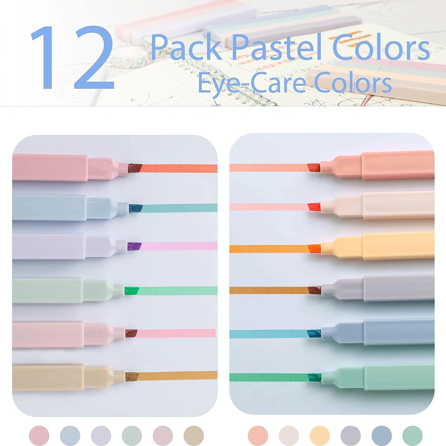 Pastel Fluorescent Highlighter Set