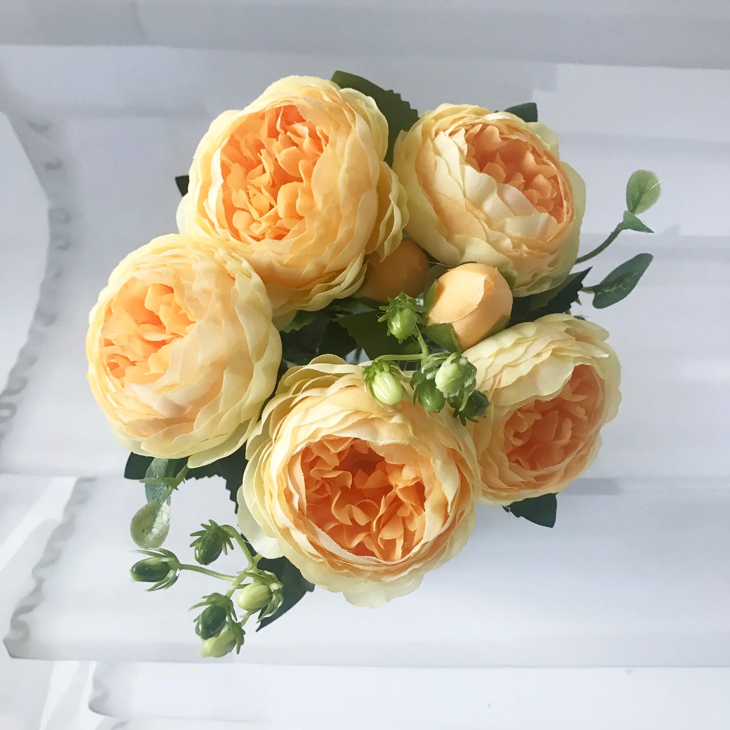 New Rose Pink Silk Peony Bouquet