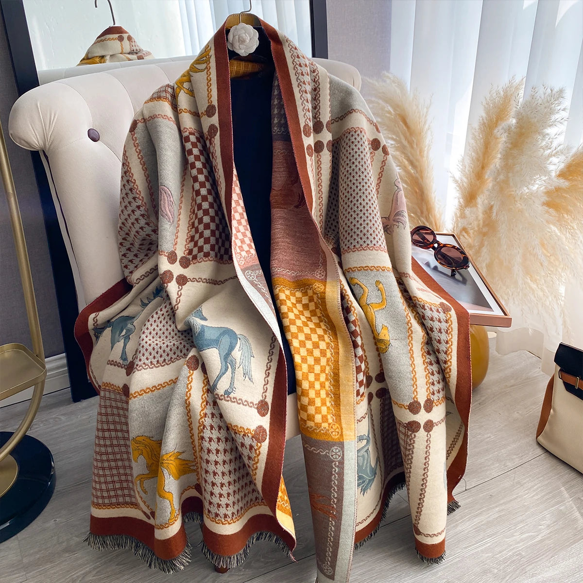 New Luxury Two-Sided Jacquard Scarf