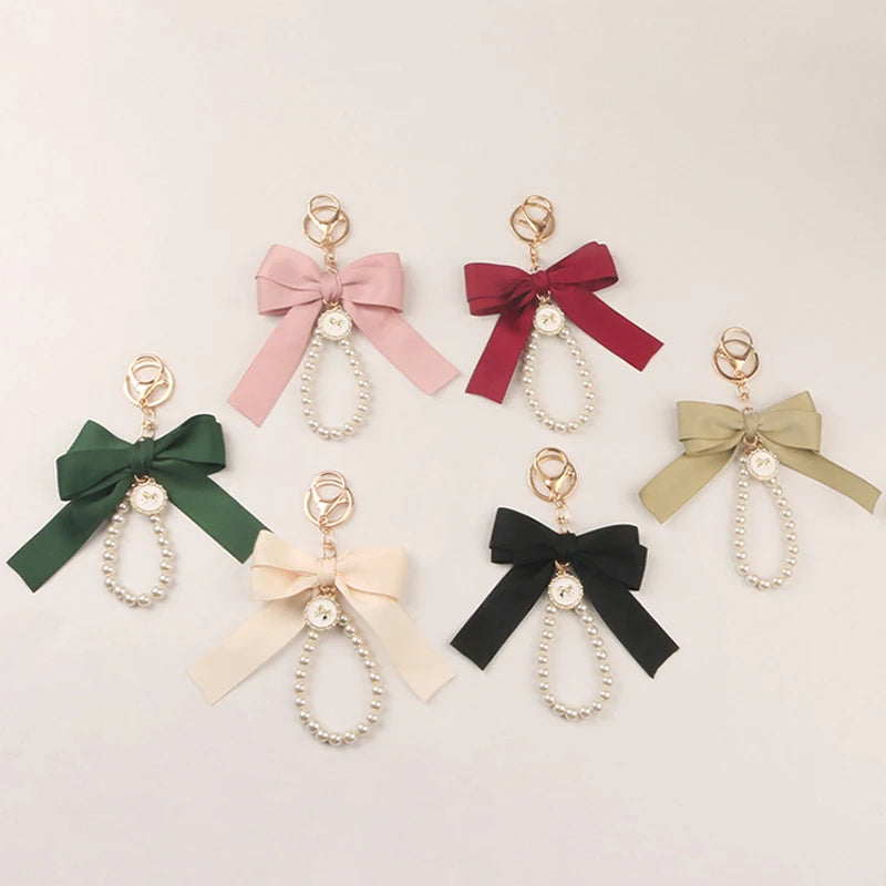 Luxury Pearl Bow Keychain
