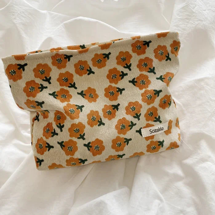 New Flower Printed Makeup Pouch