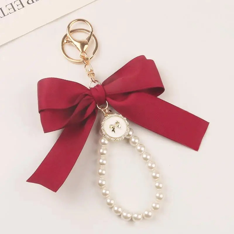 Luxury Pearl Bow Keychain