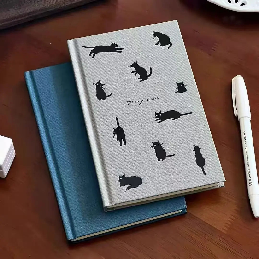 Cute Cat A6 2026 Week Planner Notebook