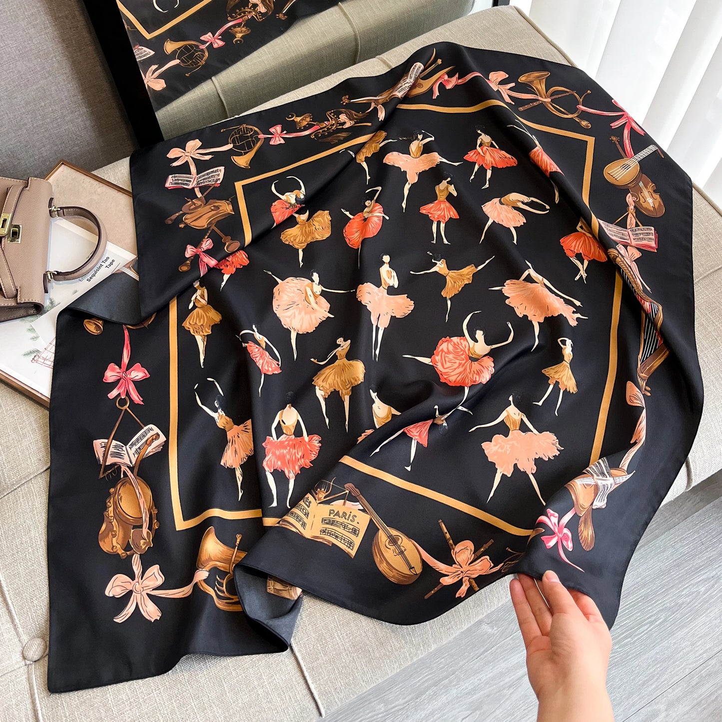 Ballerina Satin Scarf 90*90