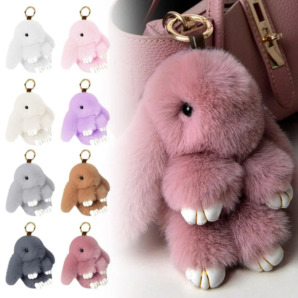 Cute Plush Bunny Keychain
