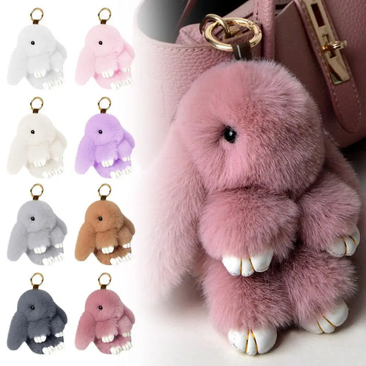 Cute Plush Bunny Keychain