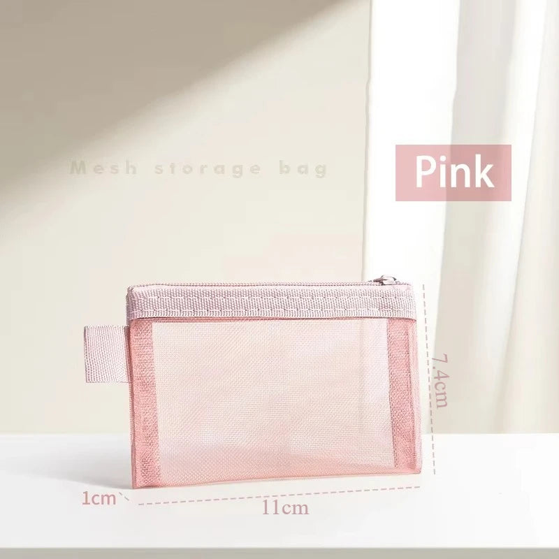 Pastel Mesh Small Pouch