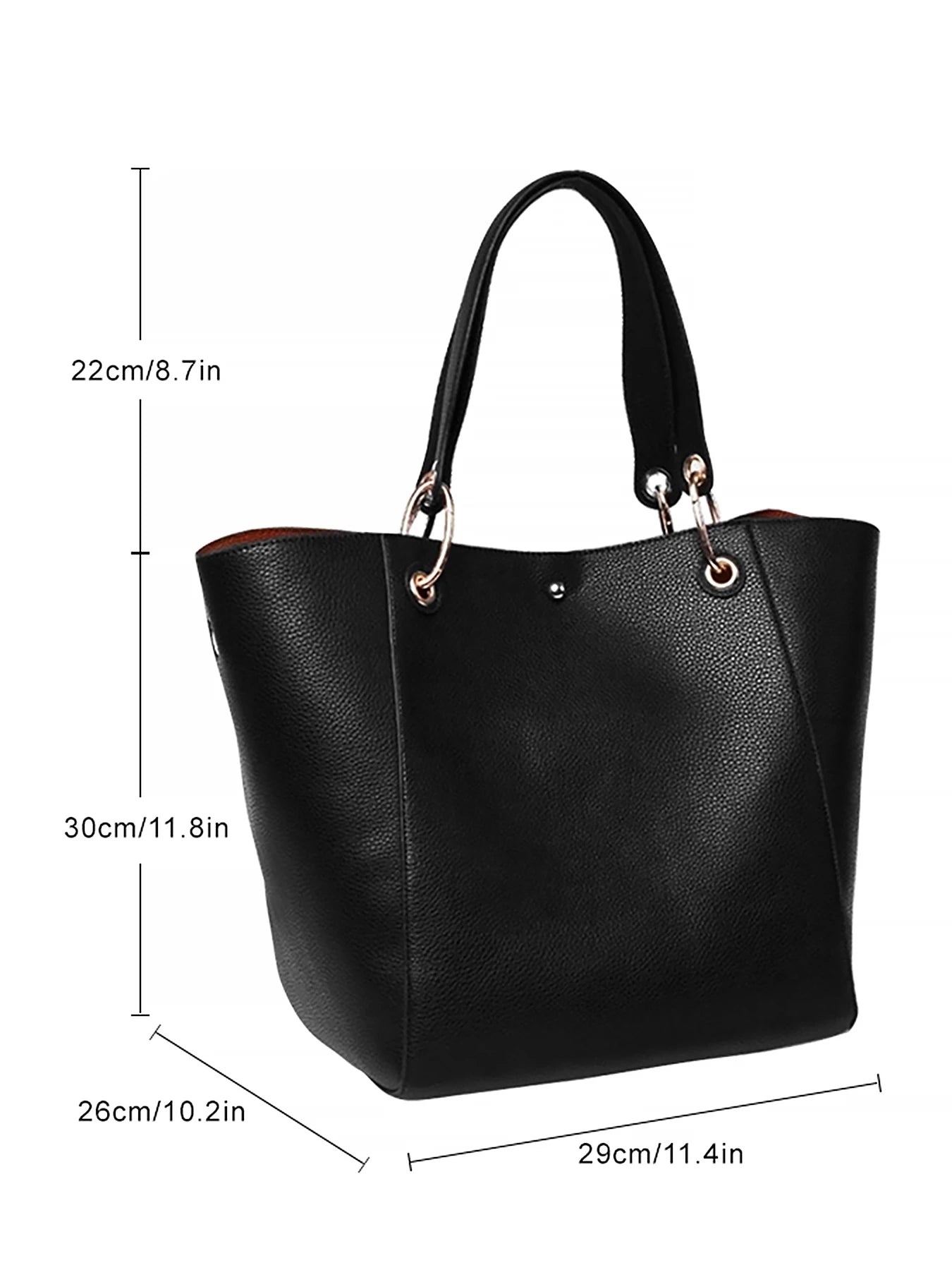 Elegant Large Tote Bag – PU Leather Waterproof Shoulder Bag for Women