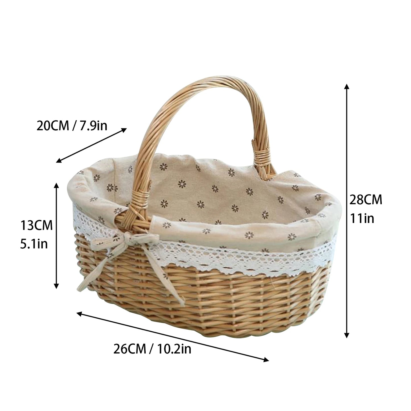 Handmade Open Natural Basket