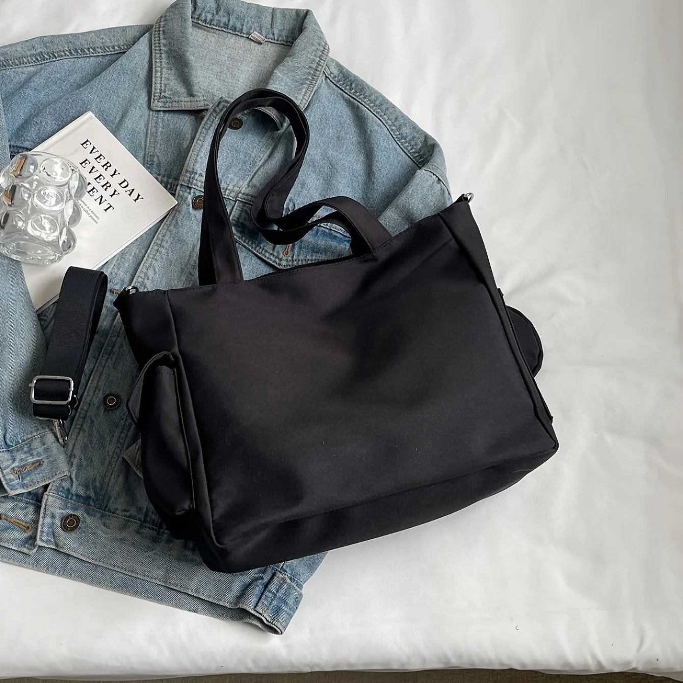 Trendy Big Canvas Shoulder bag